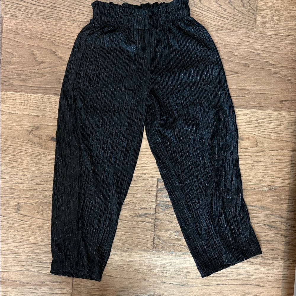 NWOT ZARA Girls Black Sparkling Pants